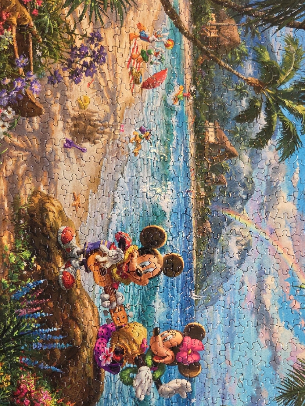 Disney Mickey & Minnie Tropical Beach Puzzle - Blue, Pink, Green